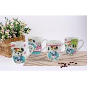 New Bone China Mugs- bear prints-36pcs/cs