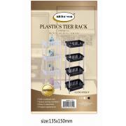 Plastic 4-Tier Rack White Color-6 Ps/Cs