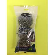 #463- 3-Piece Flat Stainless Scrubber-25g ea- 72 pcs/cs