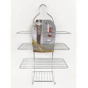 Shower Caddy with Soap Dish- chrome finish-12 pcs/cs