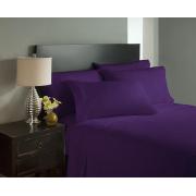 4 PC sheet set-Eggplant color-Queen size-6 sets/cs