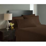 4 PC sheet set-Chocolate color-Queen size-6 sets/cs