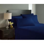 4 PC sheet set-Navy color-Queen size-6 sets/cs