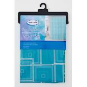 PEVA Shower Curtain-teal sqaure prints-12 pcs/cs