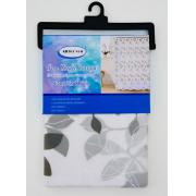 PEVA Shower Curtain with Gray Leaf prints-12pcs/cs