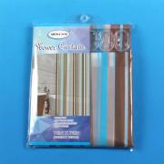 PEVA Shower Curtain With 12 Hooks-vertical line-12pcs/cs