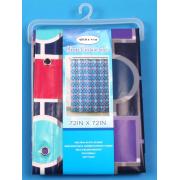 Heavy Duty PEVA Shower Curtain Liner with prints-12pcs/cs