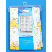 Heavy Duty PEVA Shower Curtain Liner with little monkey prints-12pcs/cs