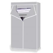  Dust-proof Wardrobe Closet with Fabric Cover- Gray color-35.4