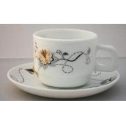 #8892,Opal Coffee Cup and Saucer Set-12pcs/set (6sets/cs)