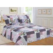 Twin Size Quilt Set with Patchwork Prints
