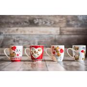 New Bone China mugs with Puppy prints(Gift Box)-36 PCS/CS