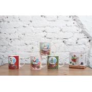 -New Bone China Christmas Mugs with Gift Box