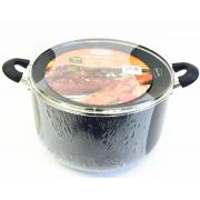 14.5QT Non-stick Aluminum Casserole stock pot/w glass lid-4PCS/CS