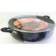 24Q Casting Aluminum Casserole with glass Lid 