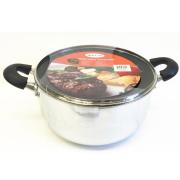 7Q Non-Stick Casting Aluminum Casserole with glass Lid 
