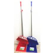 Broom and Wedge Edge Dustpan-assorted color