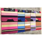  Heavy Duty 2PC Bathroom Rug Set-assorted color