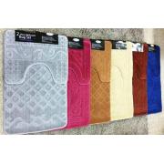  Heavy Duty 2PC Bathroom Rug Set-assorted color