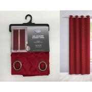 One Jacquard Grommet Panel-Burgundy