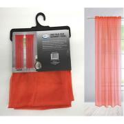 One Faux Silk Rod Pocket Panel-Orange