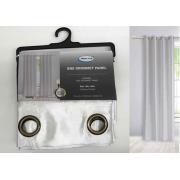 One Satin Grommet Panel-White