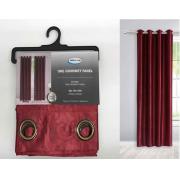 One Satin Grommet Panel-Burgundy