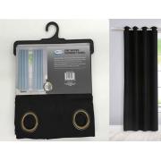 One Woven Grommet Panel- Black