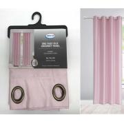 One Heavy Duty Faux Silk Grommet Panel-Pink