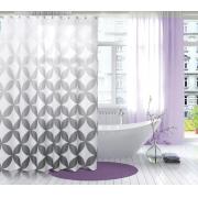Polyester Shower Curtain with Floral Prints