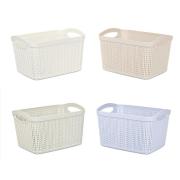 #T604, 1.6 Gal/6.6 Liter Plastic Basket with Knit Design