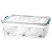 #T713, 30L/8 Gal Plastic Multipurpose Box with Wheels 