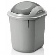 13.2Gal/50L Swing Top Plastic Trash Can-6 PCS/CS