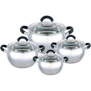 8-PC stainless steel apple pot set-2 sets/cs