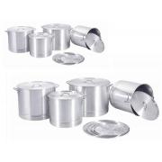 24Piece 8+12+16+20+24+32+40+52QT Stock Pot Set with Steamer-1 set/cs