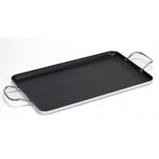 -Aluminum Double Burner Griddle with Metal Handle-6PCS/CS