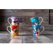 New Bone China Mugs with Puppy Prints-36 PCS/CS