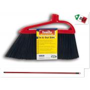 4 242112 & 4 0614 Indoor/Outdoor Broom with Long bristles with 52