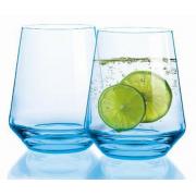 #2104-B 13OZ/390ml Blue Drinking Glass-24 PCS/CS