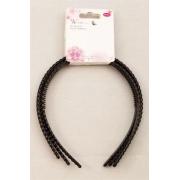 #005-344-Classic Plastic Headbands 3 ct -12pcs/cs