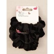#005-349-Velvet Fabric Scrunchies 3 ct-12pcs/cs