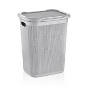 #T605 GREY, 13.2Gal/50 Liter Plastic Laundry Basket-6 PCS/CS