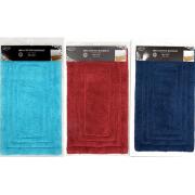  #i1425,Mixed Color 1PC 100% Cotton Bathroom Mat-12PCS/CS
