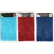  #i1425-2,Mixed Color 2PC 100% Cotton Bathroom Mat Set-12 Sets/CS