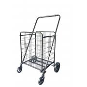 #C166-BK, Jumbo Size Heavy DutyShopping Cart with Swivel and Plastic Wheels-1 PC/CS