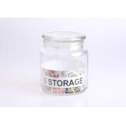 500ml/17 OZ Glass Jar with Glass Lid, PE Seal-24PCS/CS