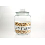  #8204 3340ml/3.5QT Glass Jar with Glass lid, and PE Seal 6pcs/cs