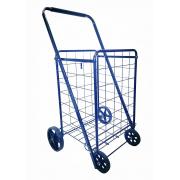 #NC-158-BL,Heavy Duty L Size Shopping Cart with 4 Rubber Wheels-3PCS/CS