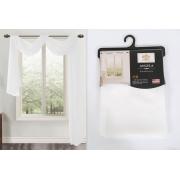 #F-01-Angela White color Polyester Window Scarf 24PCS/CS
