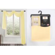 #F-02-Angela Beige color Polyester Window Scarf 24PCS/CS